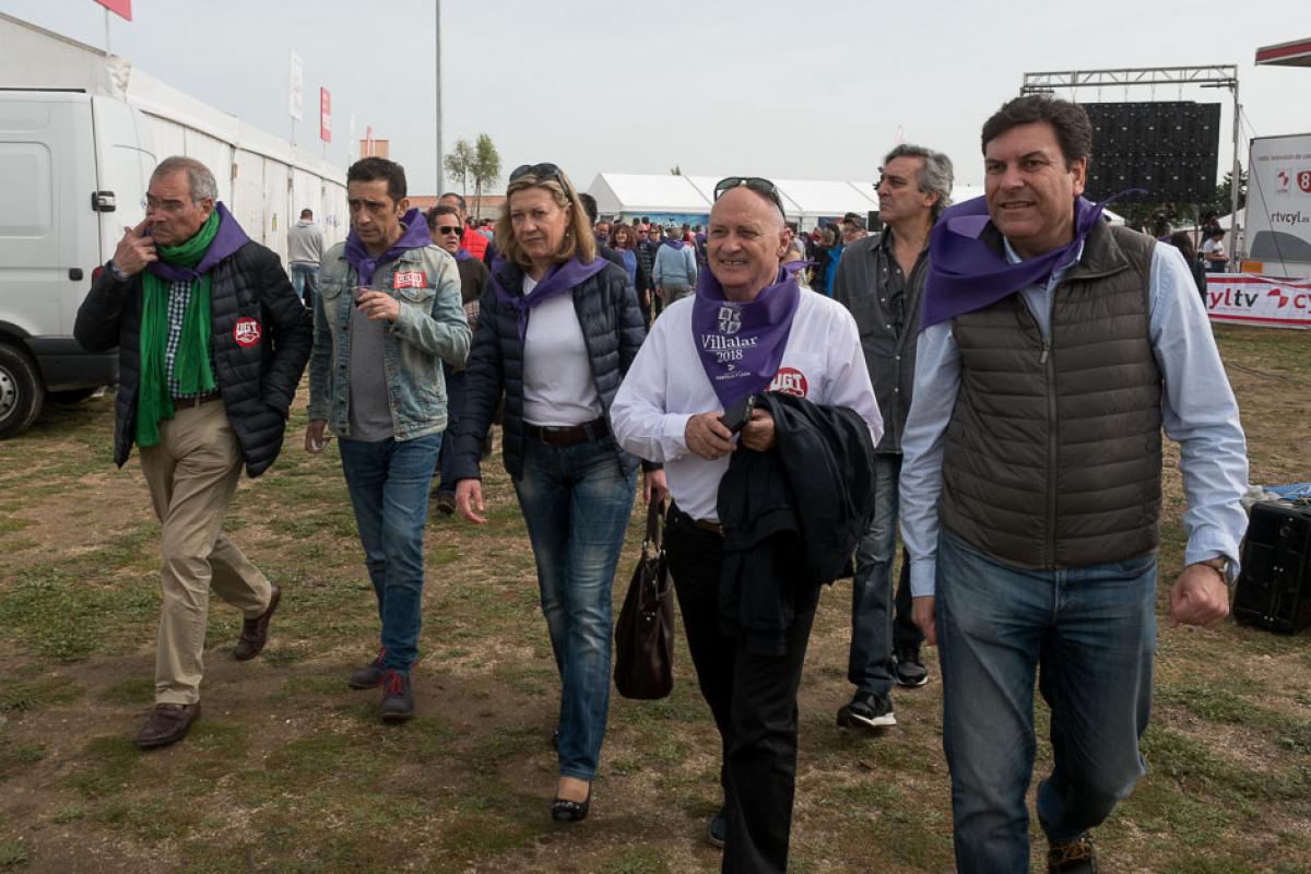 Vicente Andrs con los Consejeros Pilar del Olmo y Carlos Fernndez Carriedo en Villlalar 2018