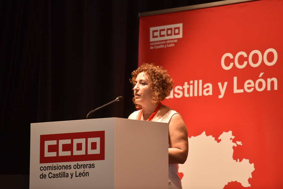 Lourdes Herrero, secretaria general de la Federacin de Construccin y Servicios de CCOO CyL