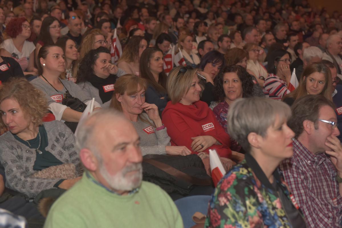 Asamblea por la huelga del 8 de marzo en el Auditorio de la Feria de Muestras de Valladolid