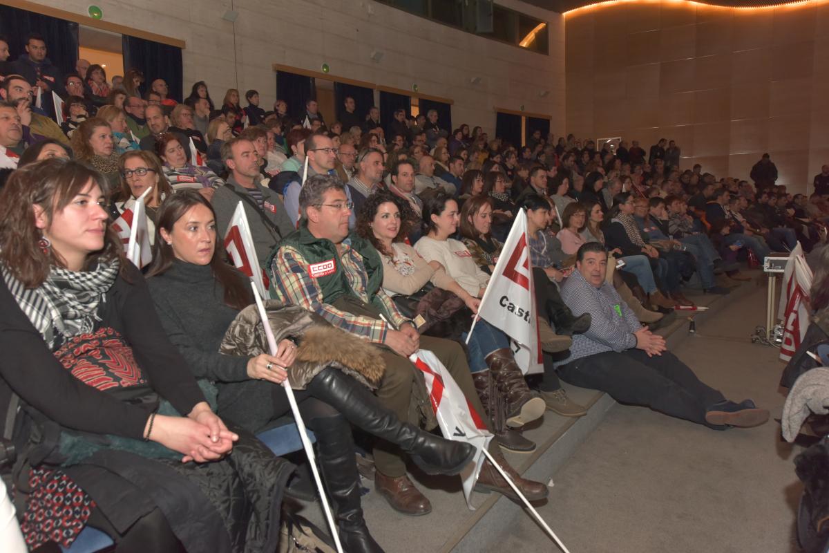 Asamblea por la huelga del 8 de marzo en el Auditorio de la Feria de Muestras de Valladolid