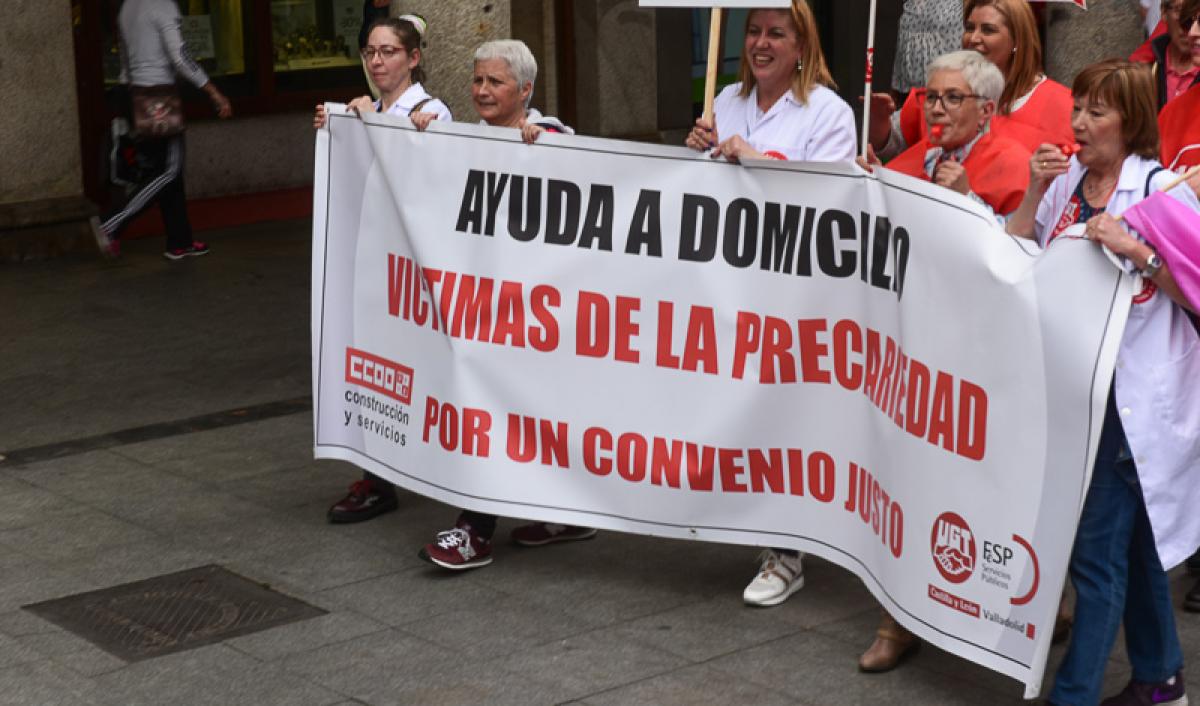 Protesta Ayuda a domicilio en Valladolid.
