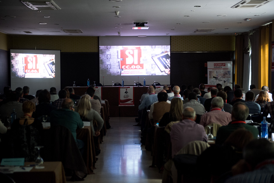 Vista general de la sala donde se celebr el Congreso de Industria de CCOO Castilla y Len