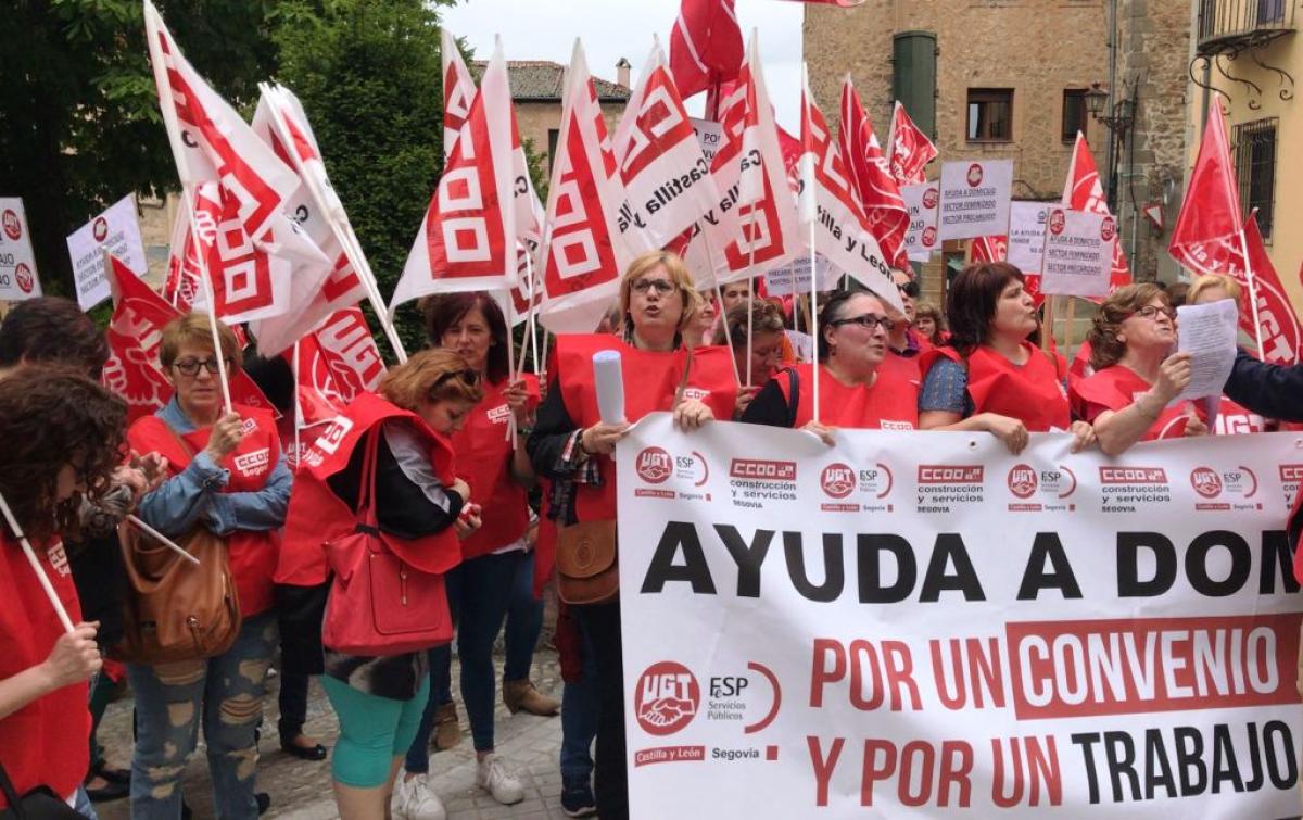 Protesta Ayuda a domicilio en Segovia.