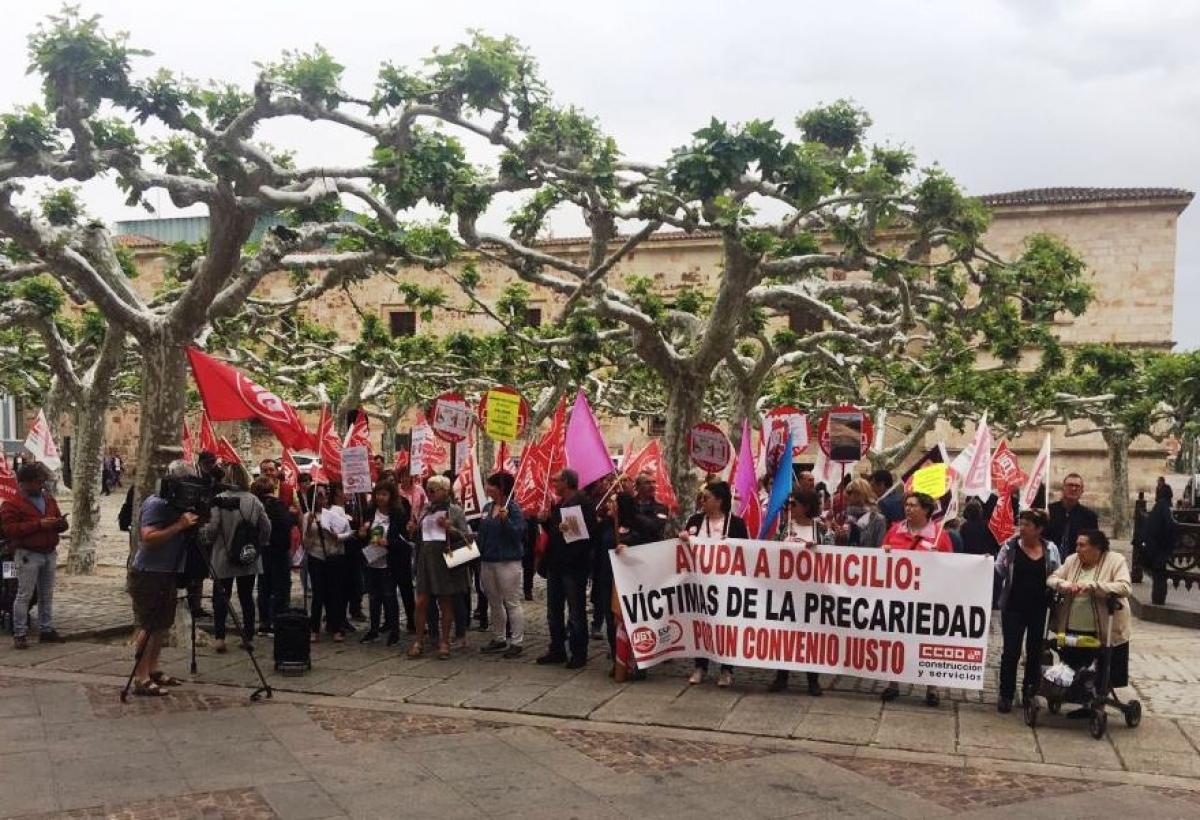 Protesta Ayuda a domicilio en Zamora.