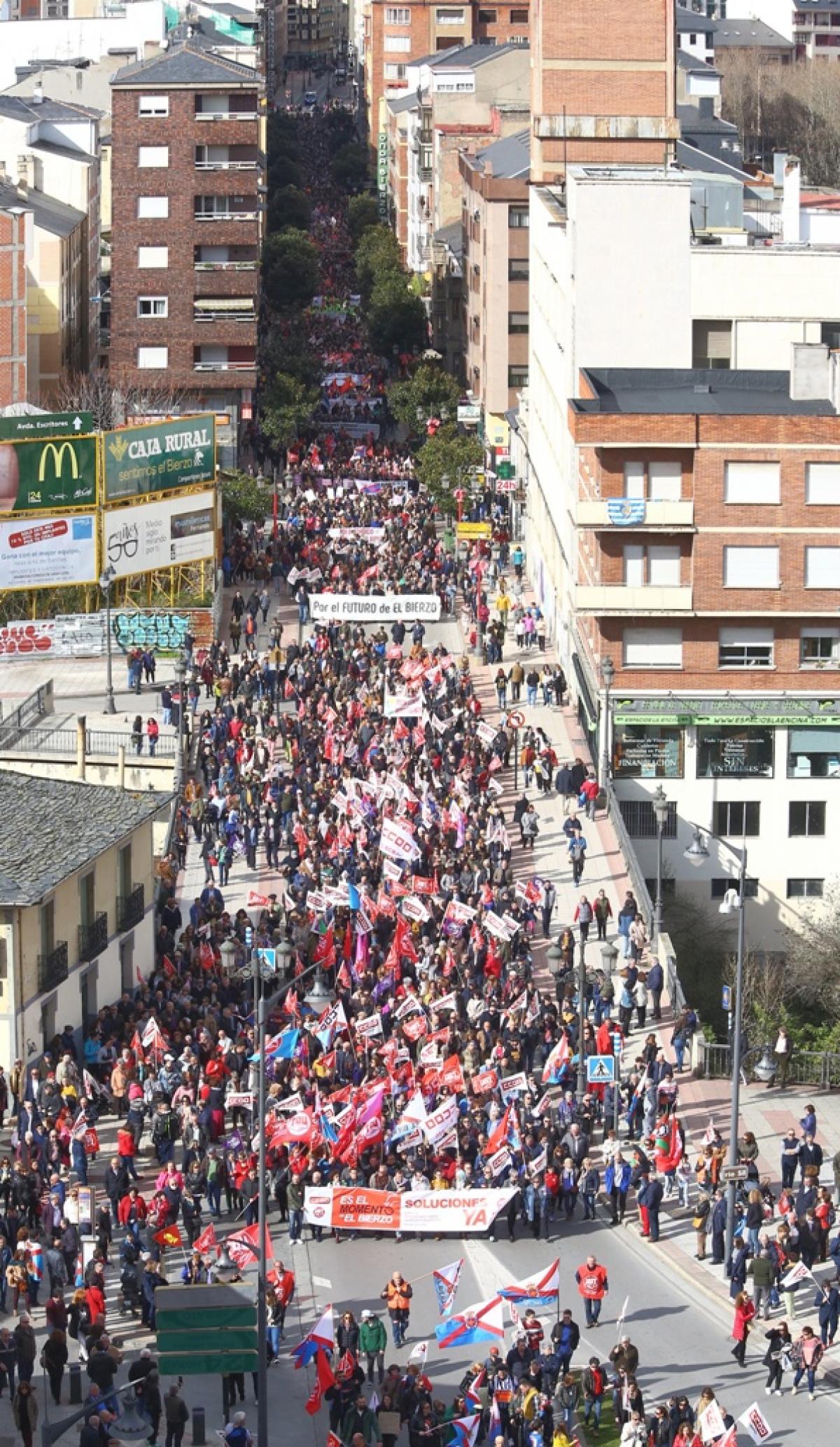 Manifestación en Ponferrada. Foto Ical