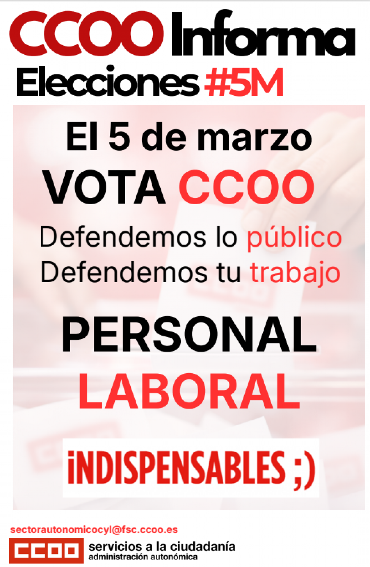 Cartel CCOO CyL