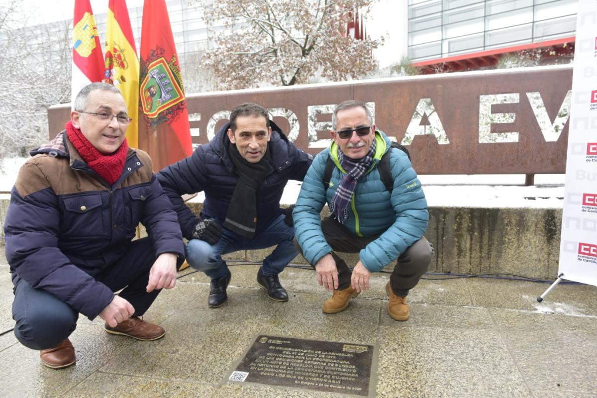 CCOO ha recordado la asamblea de Burgos del 76 con una placa y un acto sindical