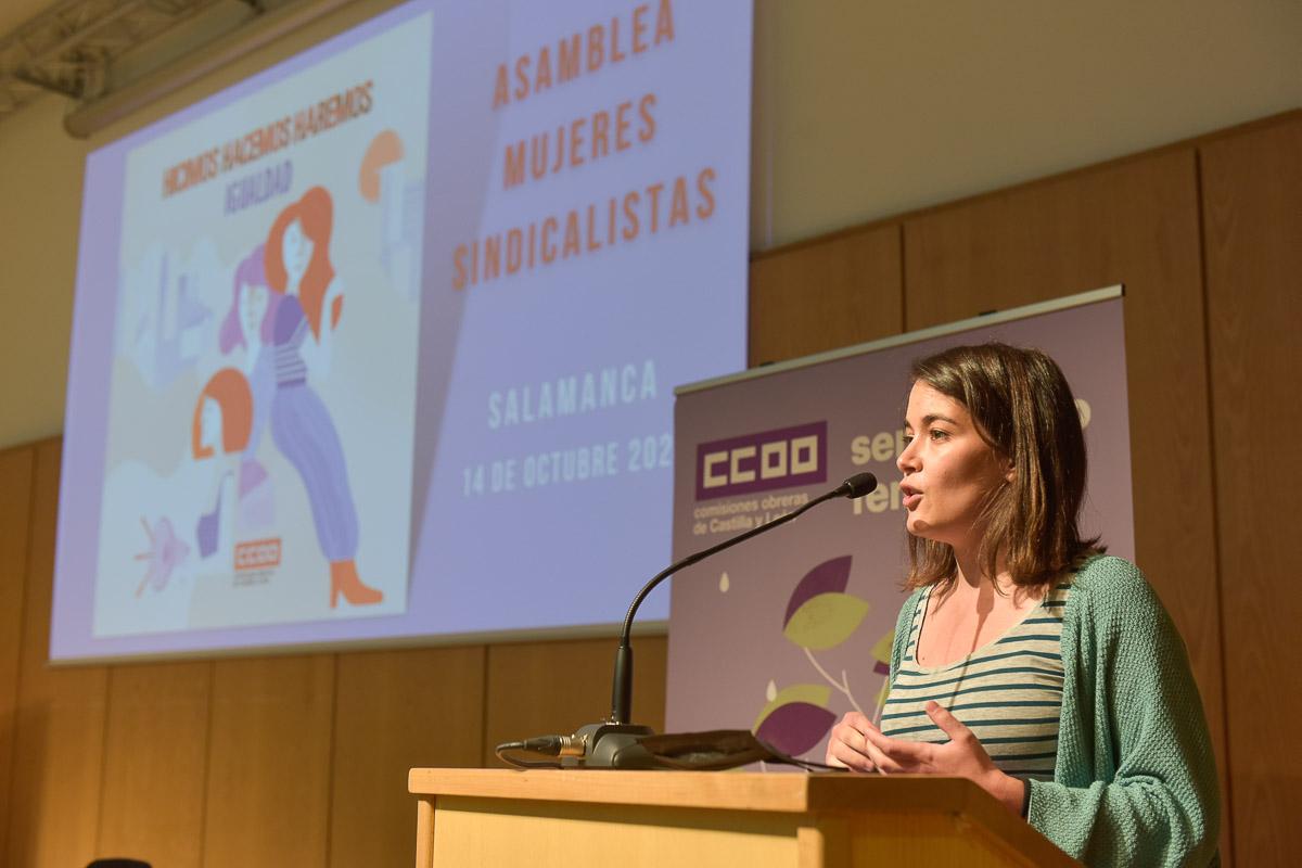 Intervención de la responsable del Area Jóven de CCOO Castilla y León, Marina Gómez
