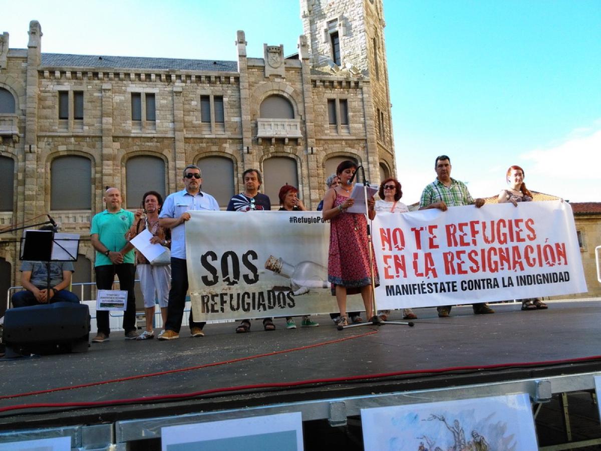 CCOO de León apoya la concentración en apoyo de los refugiados