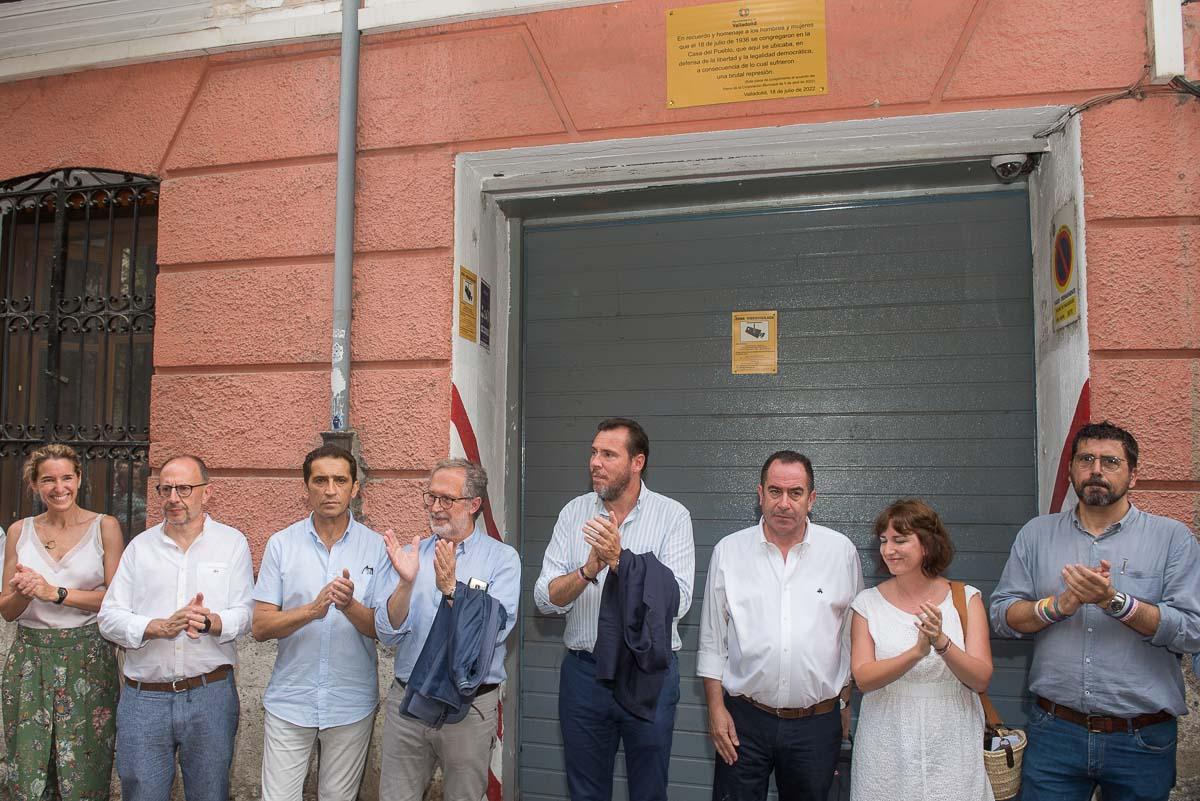 Homenaje a los represaliados en la Casa del Pueblo de Valladolid en el 36