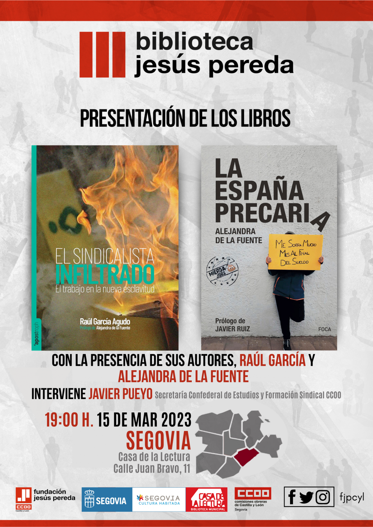 Presentación de libros en Segovia.
