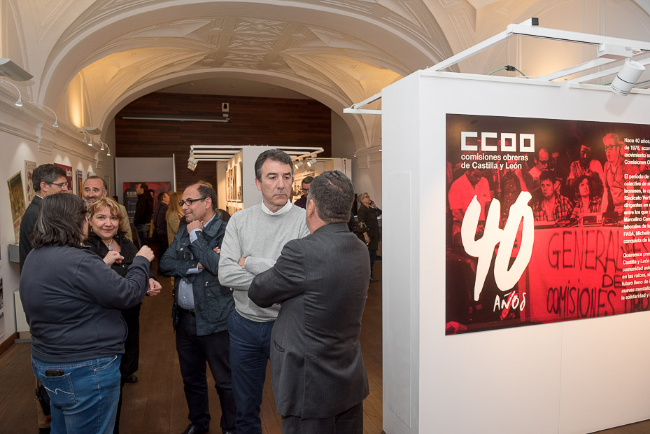 Inauguración de la exposición '40 años de CCOO Castilla y León' en Valladolid