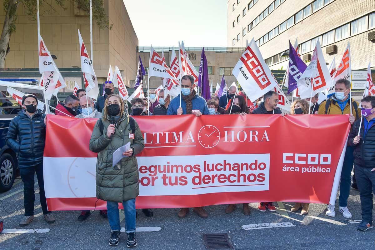 Movilizacin de empleados pblicos 10-11-2021 en Valladolid.