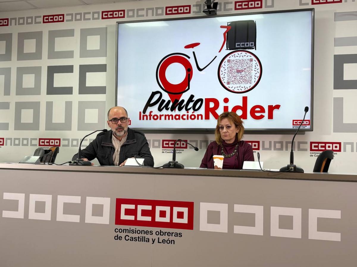 Foto CCOO CyL. Ral Garca, delegado CCOO Valladolid, y Nieves Granados, secretaria Empleo y Migraciones CCOO CyL