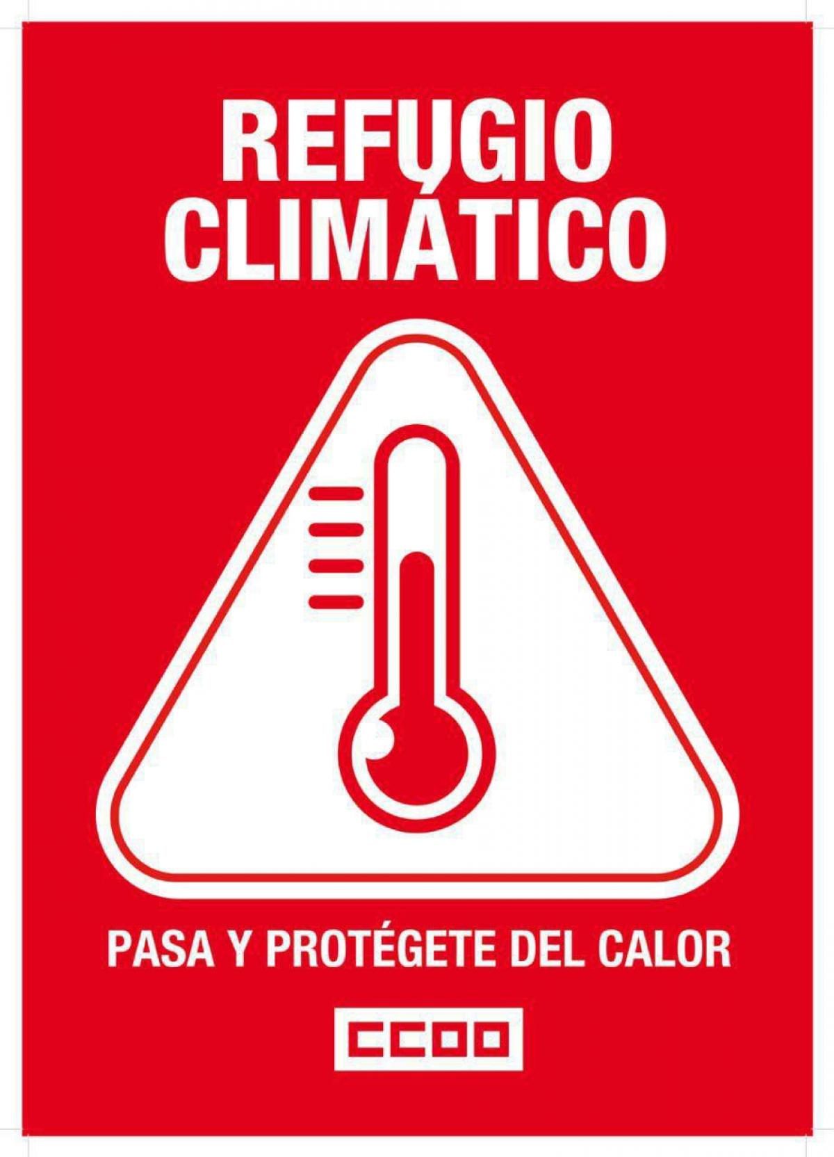 Cartel refugio climático