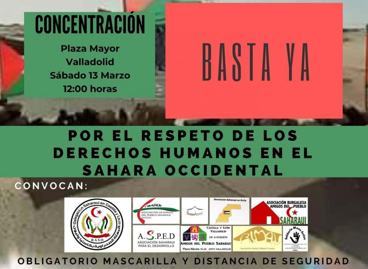 Concentración Basta Ya Valladolid 13 marzo.