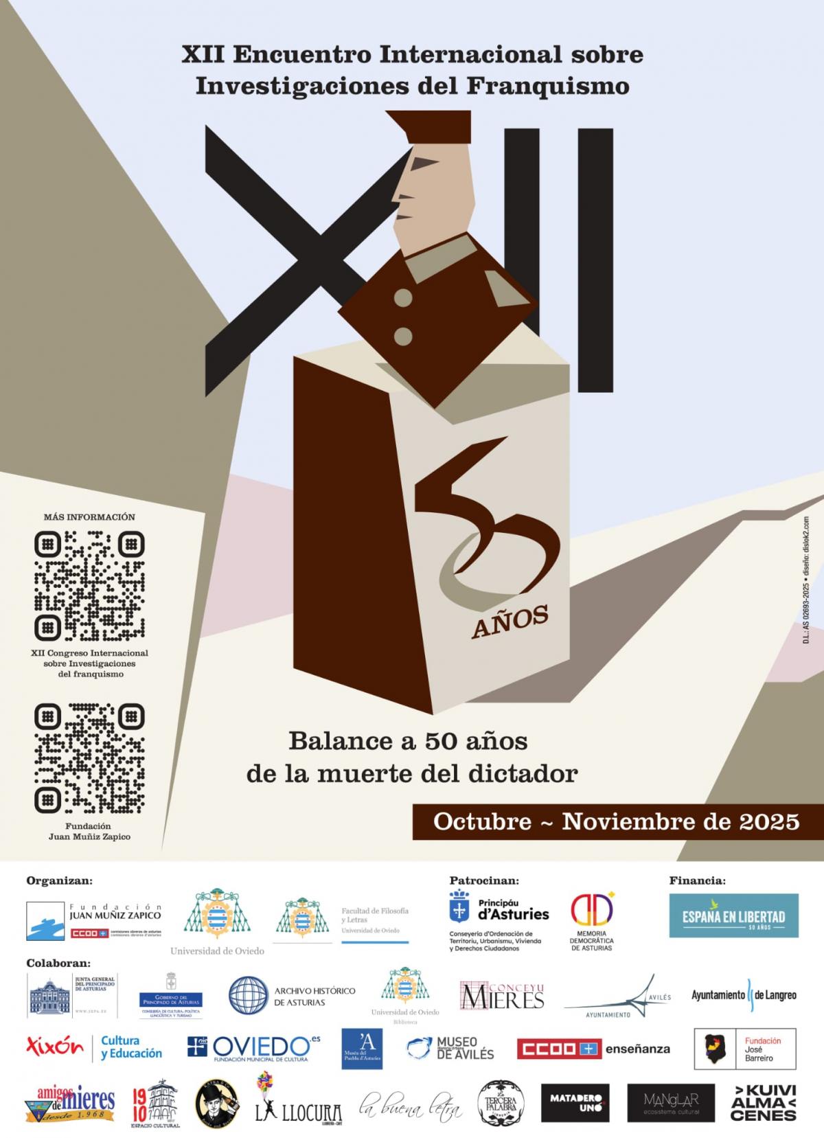 Cartel XII Encuentro Internacional sobre Investigaciones del Franquismo