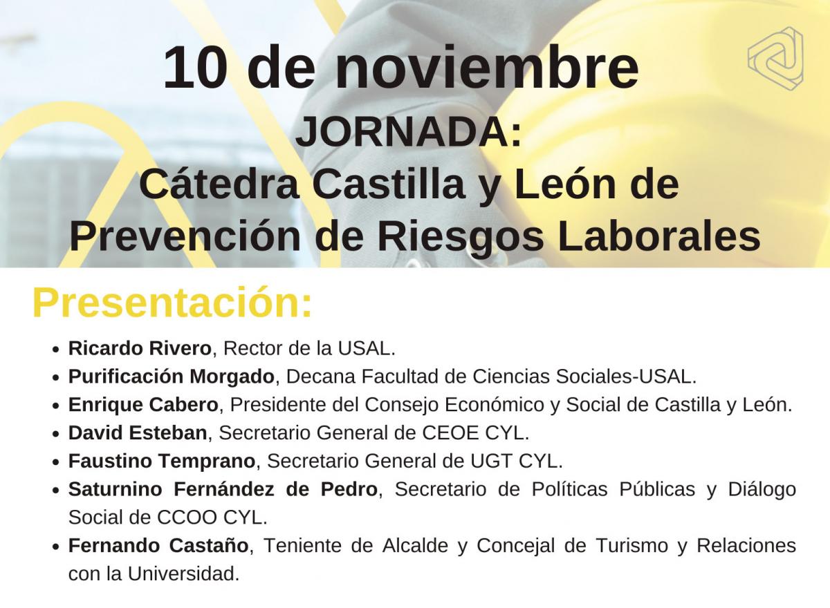 Cartel Jornada 10 de noviembre en Salamanca.