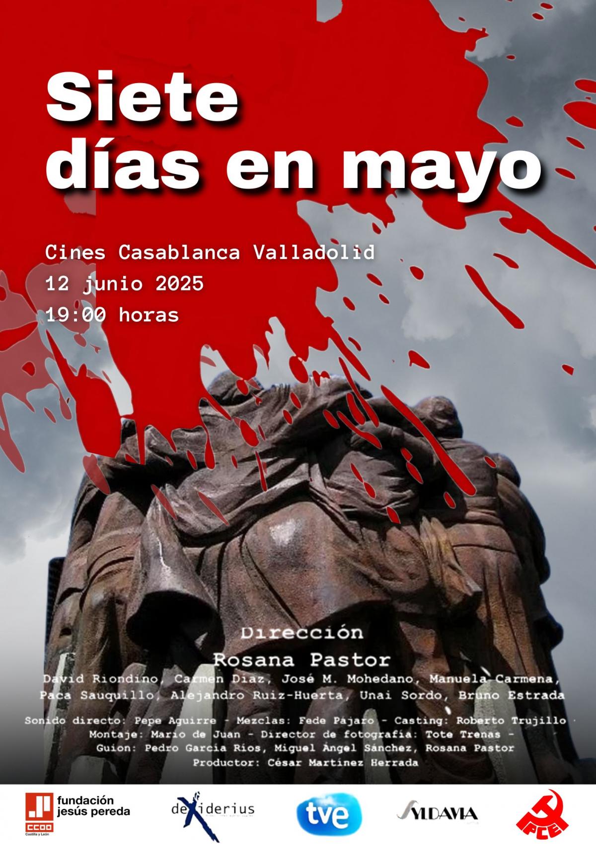 Cartel Siete das en mayo