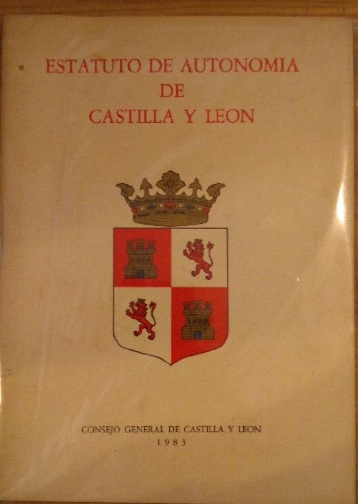 Portada del Estatuto de Autonomía de CyL