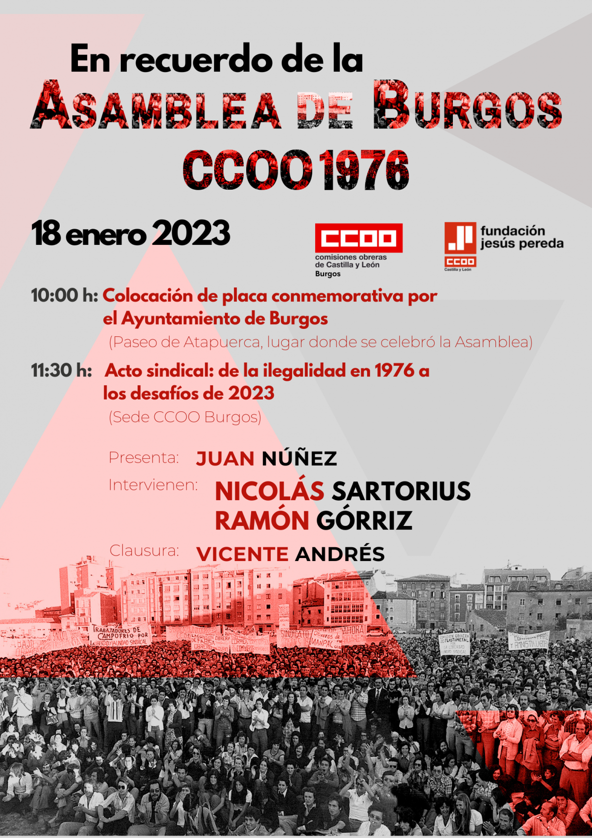 En recuerdo de la Asamblea de Burgos CCOO 1976